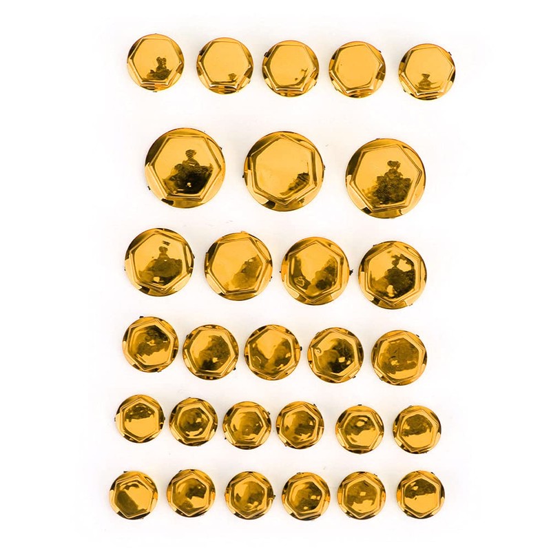 MAD HORNETS 30pcs Motorcycle Gold Plastic Hexagon Socket Screw Covers
