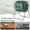 S AFSTAR Composter Tumbler Outdoor, 42-Gal Dual Chamber Tumbling Composter