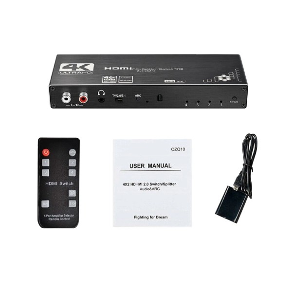 Unbranded 4 In 2 Out 1080P 4K@60Hz HDMI Switch Video