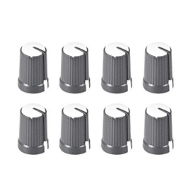 sourcing map Dmr Potentiometer / Volume Control / Cap / Knob Diameter 12 mm x Height 17 mm / Pack of 8 / 6 mm / White