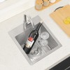 Hotis 15x15 Inch Drop In Bar Sink, Brushed Nickel Stainless