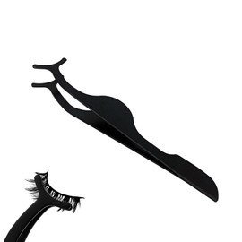 Durable Stainless Steel Eyelash Applicator Tool,Simple Black Lash Applicator Tool,Compact Portable False Eyelash Applicator Tool,for Loading and Unloading False Eyelashes for Girls Boys