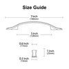 Alzassbg 10 Pack Polished Chrome Cabinet Pulls, 5 Inch(128mm) Hole