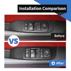 Voodonala for Dodge Challenger 2015-2024 Interior Kits Center Console Decoration Kits Compatible with Dodge Challenger 2015-2024(15Pcs/Set,Carbon Fiber Black)