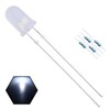 EDGELEC 100pcs 5mm White Lights LED Diodes (White Lens) Diffused