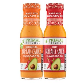 Primal Kitchen Salsa Buffalo Sin Lácteos Variedad Paquete De 2, Elaborada Con Aceite De Aguacate E Ingredientes Reales, Incluye 1 Salsa De Búfalo Original Y 1 Jalapeño