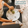 4-Pack Bamboo Fiber Dinner Plates - Alternative for Plastic Plates,