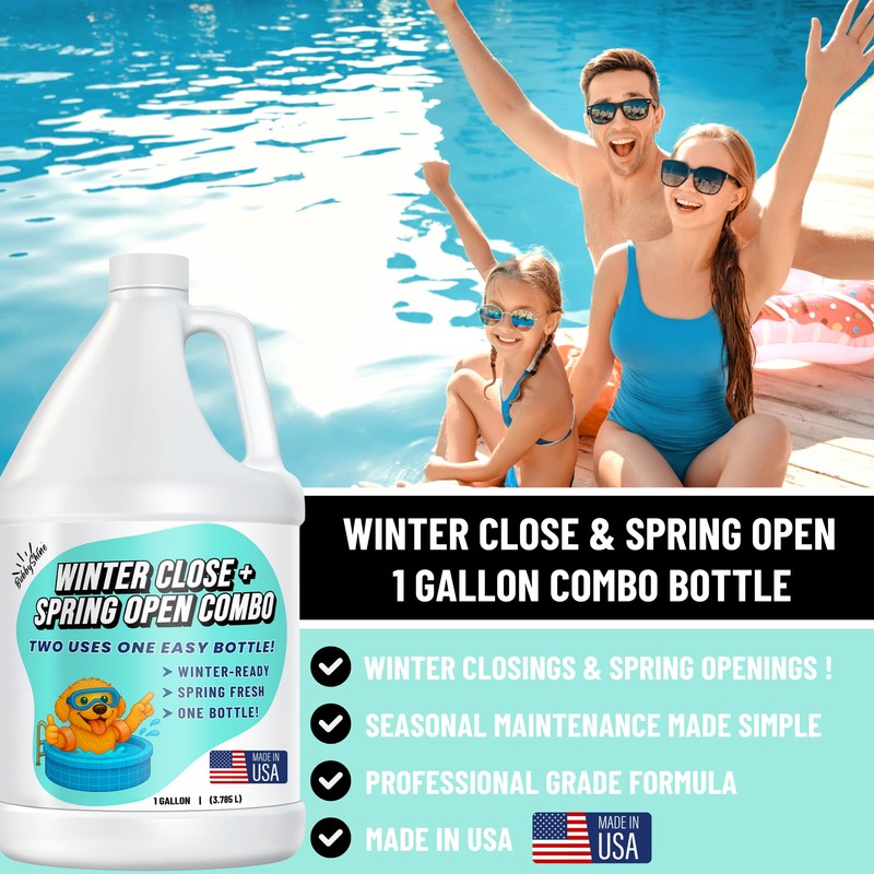 BubbyShine Pool Closing Kit – Winterizing Formula for Above-Ground &