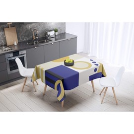 Le Jardin du Lin Kitchen Decoration, Tablecloth, 140 cm x 140 cm, Designed and Manufactured in Turkey