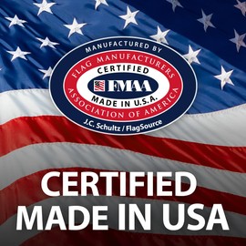 FlagSource FMAA Certified PolyExtra Polyester American Flag with Embroidered Stars and Sewn Stripes, Made in the USA, 5x8'