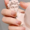 Nail Tip, Short, Round Tip, Nail Seal, Glossy, Japanese Style,