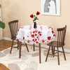 Grelucgo Embroidered Small Tablecloth for February 14th (Round 34 inches)