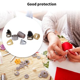 Sewing Thimble, 7pcs Metal Thimble Practical Brass for Needlework for Handicraft for Embroidery for Sewing for Stitching