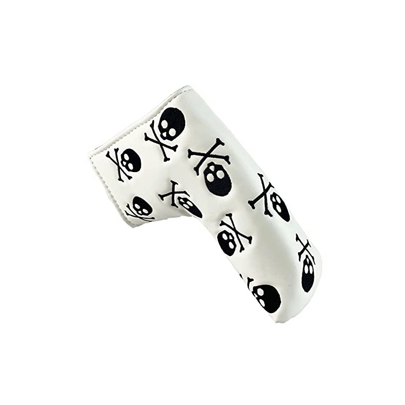 ★Premium Putter Cover ★ Skull Embroidery Blade Pin Type Odyssey