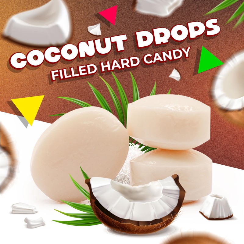 Coconut Filled Hard Candy | 1 Pound Bag - Approx.