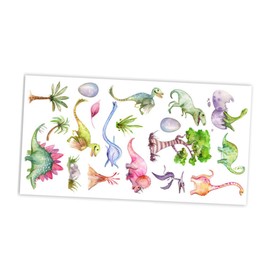 Hohopeti Cartoon Dinosaur Wall Sticker Removable Decals for Boys and Girls Room Creative Kindergarten Decor Easy to Apply Fun Wall Art for Toddlers