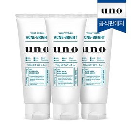 Uno Whip Wash Acne Bright 130g 3 packs / 휩 워시 아크네 브라이트 130g 3개