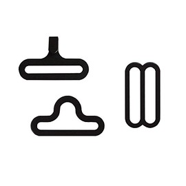 50 Set Bow Tie Hardware Clips Fasteners to Make Adjustable Straps on Bow Ties/Neckties Tie Accessories (Black)