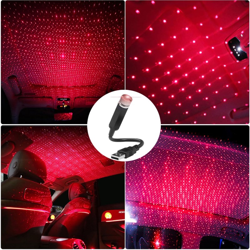Car Roof Star Night Light, Portable Adjustable USB Flexible Interior