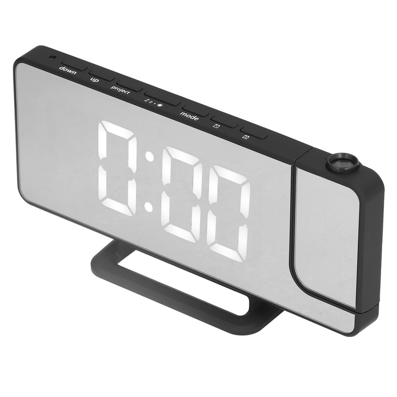 Projection Alarm Clock LED Digital Mirror Alarm Clock Rechargeable 6
