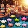 LACGO 12 PCS Waterproof Floating Lotus Light - Diwali Floating