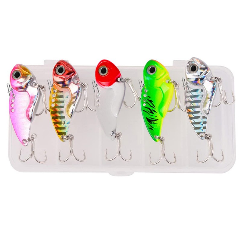 FANGBLUE Blade Baits Metal VIB Fishing Lures 3/8oz(10g) Hard Spinner