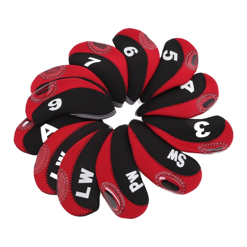 12 Pcs Golf Iron Head Cover Set Club Headcover Set