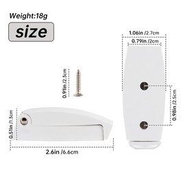 Xztrdi RV Baggage Door Catch Clips - ABS Plastic Trailer Storage Door Latch Holders (White, 2 Pack)