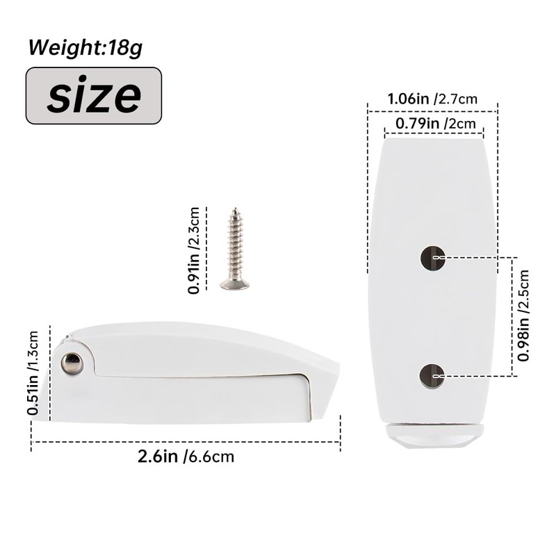 Xztrdi RV Baggage Door Catch Clips - ABS Plastic Trailer