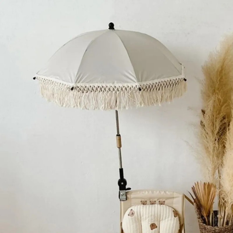 Sombrilla Plegable Portátil Con Abrazadera Para Cochecito,