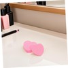 Beavorty 60pcs Heart Shaped Compressed Facial Sponges Pink Exfoliating Pads