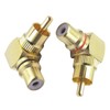 LUYING Gold Plated L Shape RCA Adapter Male to Female