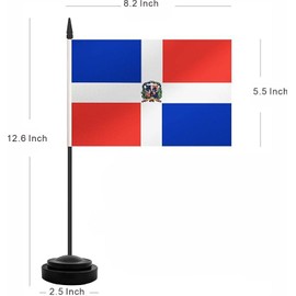 12 Pack Dominica Desk Flags Set Dominican Small Mini Table Office Miniature Desktop Flag Home Office Decoration