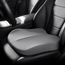 JIUYEKEW Car Seat Cushion for Adult, Car Booster Seat Pad for Short Drivers with Memory Foam, The Field of View by 3.9inch,Car Pillow for Driving Seat for Truck Office Chair Wheelchair (Black)