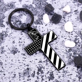 Confirmation Gifts for Teenage Boys Girls, Cross Keychain for Men, First Communion Gifts for Boys Girls, Christian Bible Verse KeyChain Inspirational Religious Key Holder, Easter Basket Stuffers