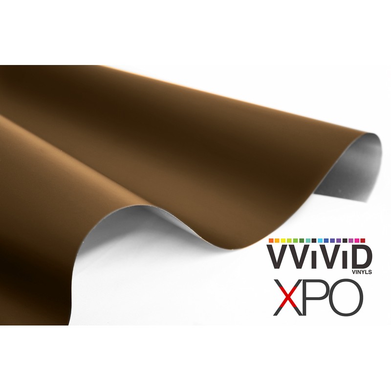 VViViD XPO Matte Brown Vinyl Wrap Roll with Air Release