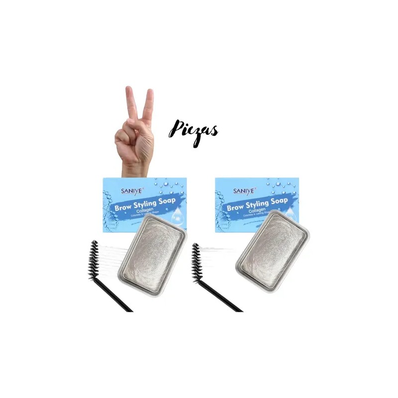 2 Piezas Cera Para Cejas Jabón Fijador Traslucido