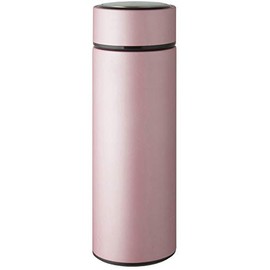 Living Water Bottle, 11.8 fl oz (350 ml), Direct Drinking Screw Stopper, Vacuum Insulated, Mini Stainless Steel Bottle, Hot or Cold Insulated, Pink