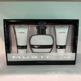 Mustang White Gift Set: EDT 100ml - Aftershave Balm 100ml -Hair Body Wash 100ml.