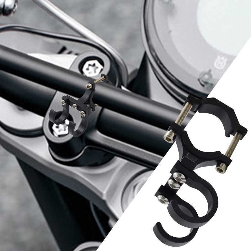 Aluminum Alloy Motorcycle Hook Black Motorcycle Helmet Holder Hook Handlebar