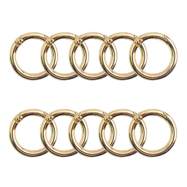 10pcs O-Ring Snap Lock Buckle Round Hooks Carabiner Clip Spring