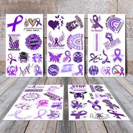 50 Pack Pcs Overdose Awareness Ribbon Stickers for Water Bottles Waterproof Vinyl Laptop Inspirational Motivational Quotes Sticker Packs Bulk Teens Adults Aesthetic Small Decals