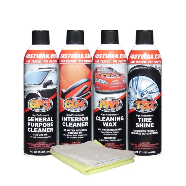Fast Wax FW1 Detail Kit 4 Pack Waterless Car Wash