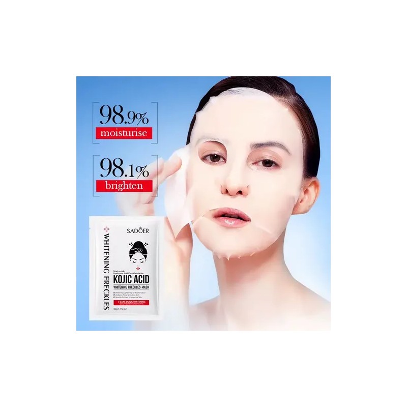 Crema Facial Ácido Kójico + Mascarillas, Manchas Paño Y Sol