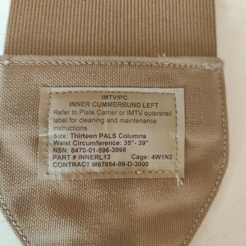 New USMC IMTV / PC Inner Cummerbund 13 PALS Left