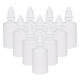 YOKIVE 20 Pcs Dropper Bottle, Empty Plastic Squeezable Dropper, Refillable, Great for Essential Oils, Liquids, Glue (White, 50ml)