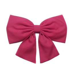 Cotton Cheer Hair Bows (Medium Size) (Barrette, Hot Pink)