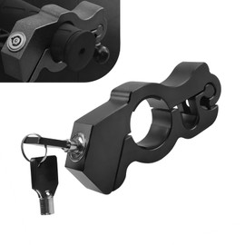 Arwrilt 1 PC Motorcycle Handlebar Lock, 5-5/16" x 2-3/16" x 15/16" Alloy Anti-Theft Throttle Lock, Adjustable Motorcycle Grip Brake Locking Replacement Accessories Fit for ATV Bike and More (Black)