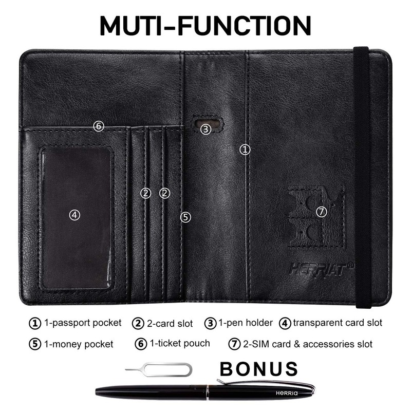 Passport Holder Cover Wallet - Rfid Blocking Leather Travel Accessories