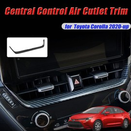 BOYUER for Toyota Corolla 2020-2025 Corolla Cross,2019-2025 Corolla Hatchback ABS Center Console Screen Dash Board Side Air Conditioning A/C Vent Panel Frame Interior Decoration Trim(Carbon Fiber)